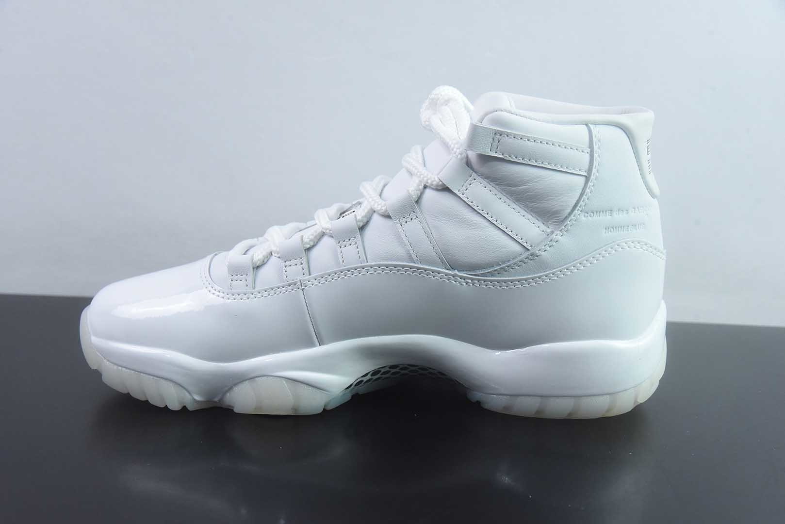 乔丹 Air Jordan Comme des Garçons x 11 CDG SO AJ11乔11 CDG联名 男子 白色文化篮球鞋 IV7639-100 纯原版本 货号：IV7639-100 实拍细节图