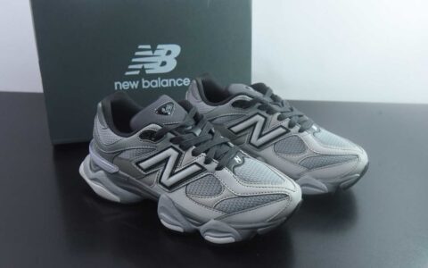 新百伦 New Balance NB9060 U90609XS 全套原楦原纸板原厂数据开发 进口三明治网面 原装进口翻毛皮料正确绒感卡色 正确中底拉帮中底网布细节 原厂标裁 带 光防伪 定制后跟透明水晶模块 冲裁组合 大底贴合程度胶水上色把控完美 整洁度挑战全网艺术家 多道序QC把关品质完善 匠心打造 耗时两个月开发完成 工艺极其复杂难度可想而知 新开独立私模大底 全网唯一正确六层组合大底 高端零售专供产物 灰色 纯原版本 货号：TBT57282833 主图