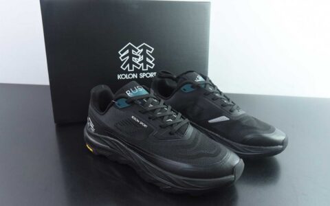 可隆 KOLON SPORT / SPORT KRUST 抓地 V 底巴斯夫轻盈 户外 徒步 越野 黑色跑鞋 / 纯原版本 货号：LUFH5AN001