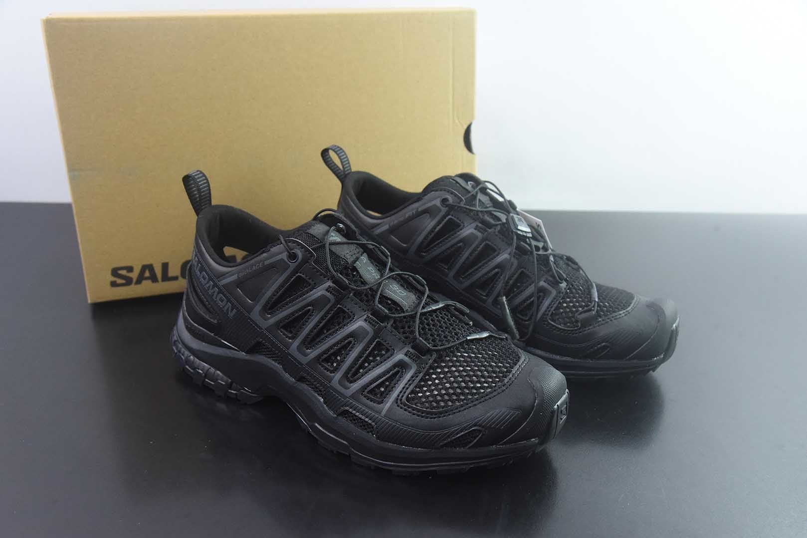 萨洛蒙 SALOMON XA PRO 3D AMPHIB 舒适柔软半 黑色拖鞋 外穿 水陆两栖涉水户外透气 机能潮流镂空 防滑防臭抓地支撑减震轻便 溯溪鞋 纯原版本 货号:477400 主图