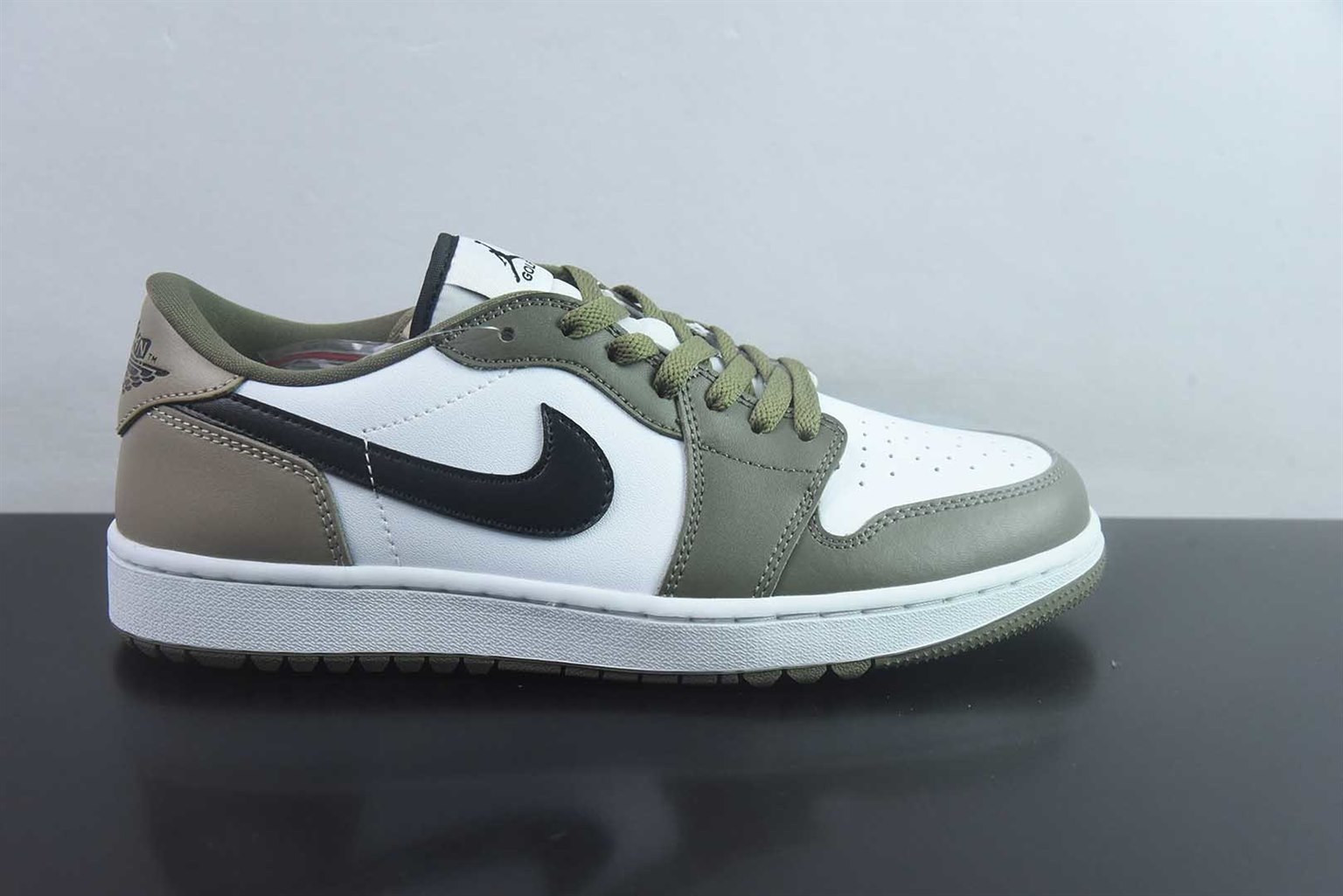 乔丹 Air Jordan 1 Low G AJ1 高尔夫球鞋 橄榄绿低帮休闲板鞋 纯原版本 货号:DD9315-121 实拍细节图