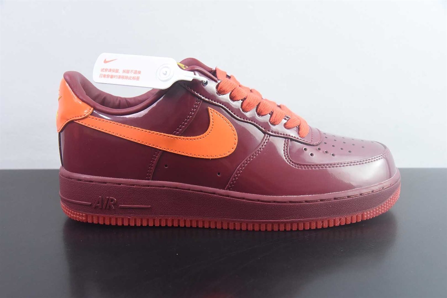 耐克 Nike Air Force 1 Patent Pack 红色 纯原版本 货号：IO4489-601 实拍细节图