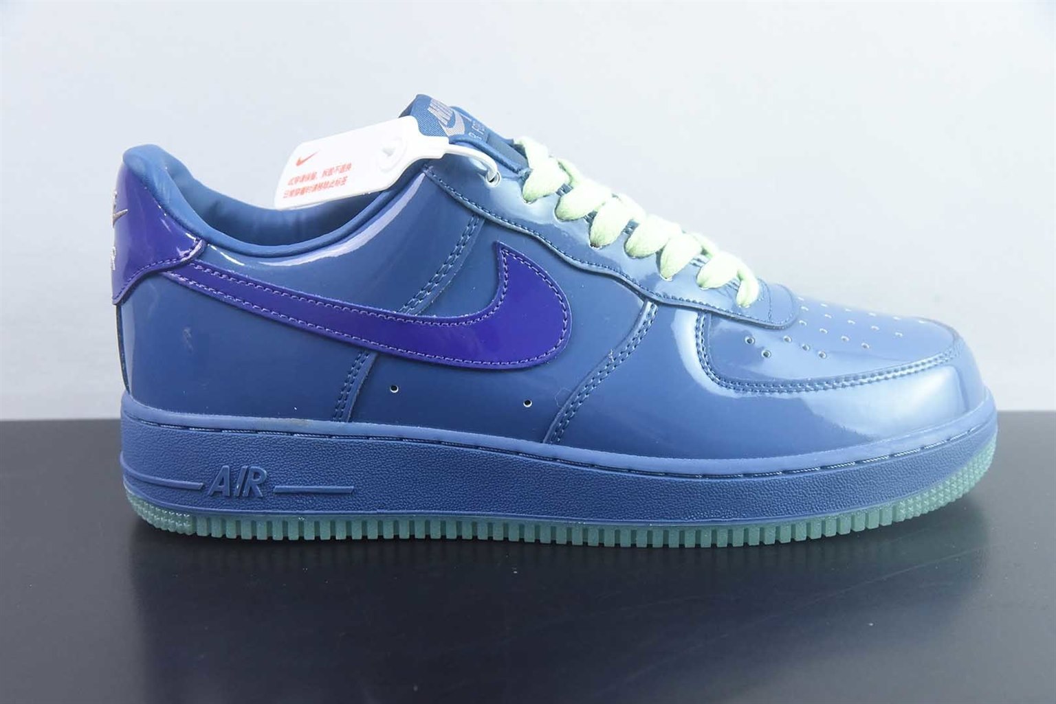 耐克 Nike Air Force 1 Patent Pack 蓝色 纯原版本 货号:IO4489-400 实拍细节图