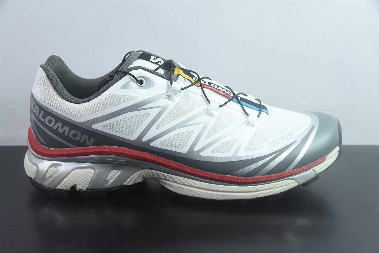 萨洛蒙 SALOMON XT-6 EXPANSE 白灰红跑步鞋 纯原版本 货号:478644 实拍细节图