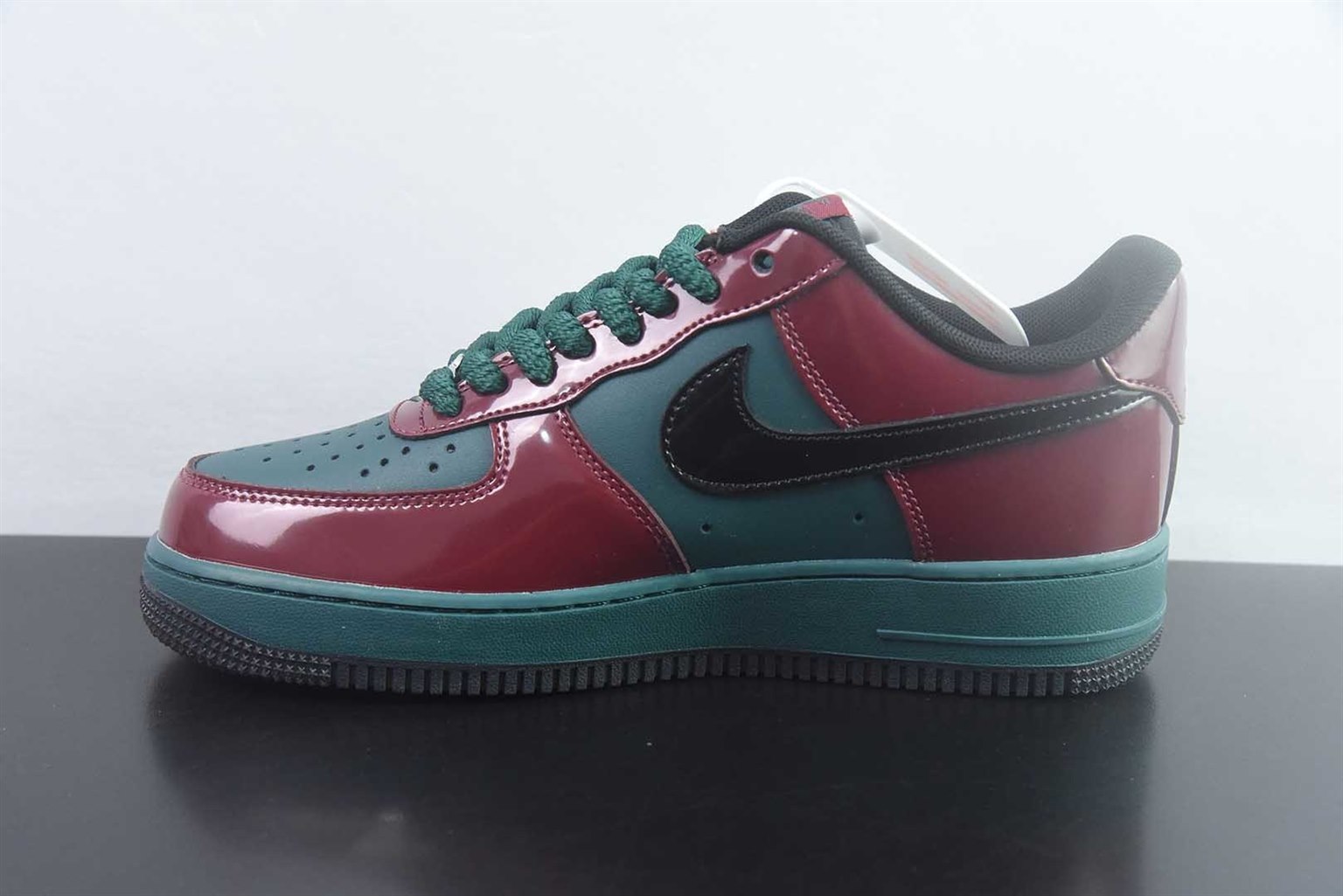 耐克 Nike Air Force 1 Low Patent 牛肉西兰花 红绿低帮板鞋 纯原版本 货号:IX4088-352 实拍细节图