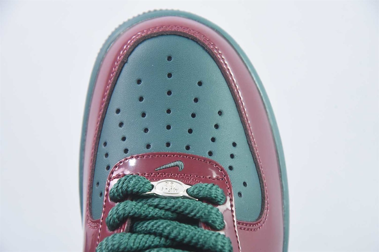 耐克 Nike Air Force 1 Low Patent 牛肉西兰花 红绿低帮板鞋 纯原版本 货号:IX4088-352 实拍细节图