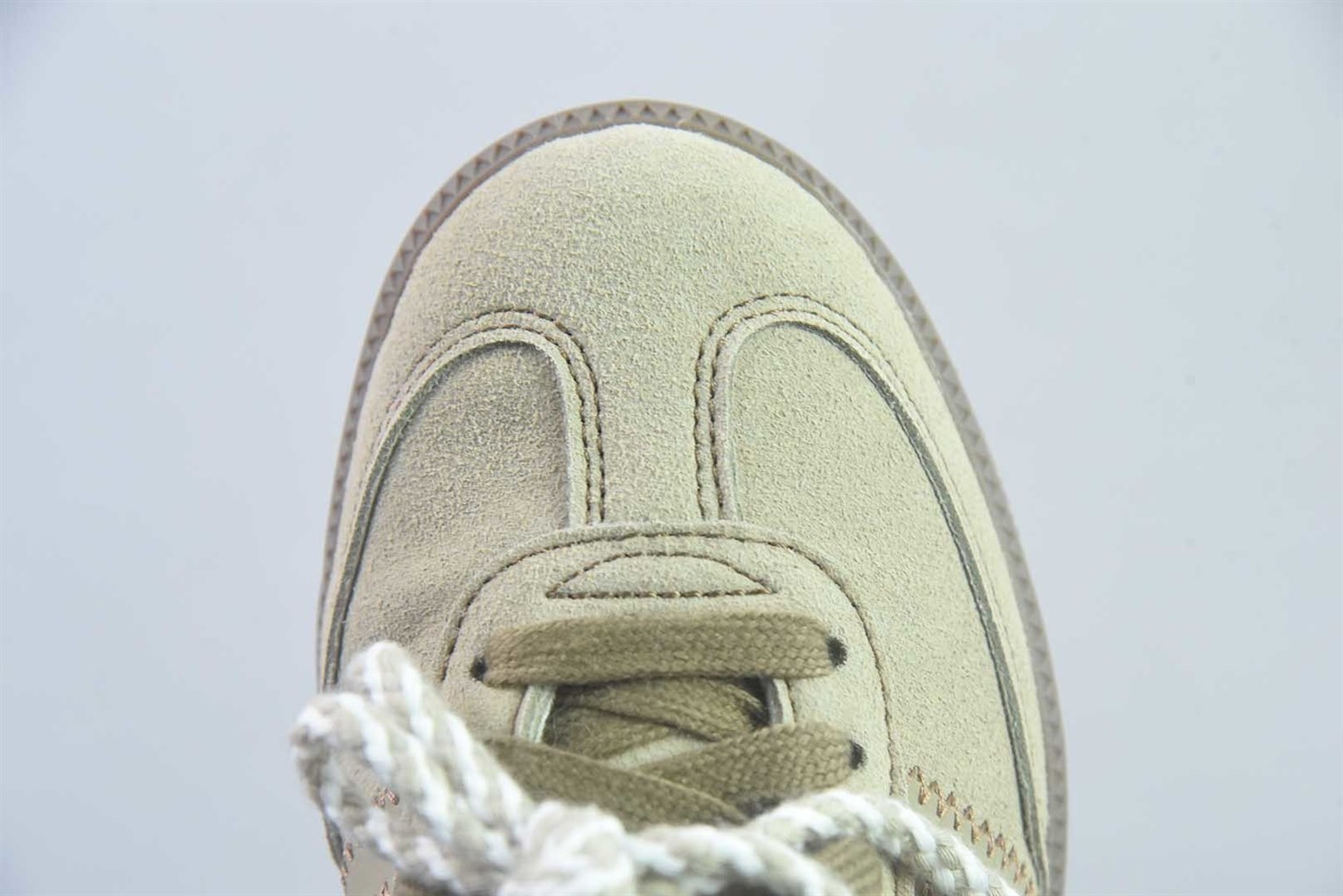 阿迪达斯 Adidas Samba OG Mule 阿迪三叶草休闲加绒一脚蹬半拖 卡其 纯原版本 货号:HP5055 实拍细节图