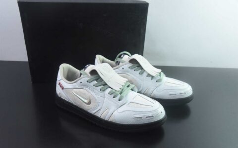 乔丹 Air Jordan 1 解构 AJ1 乔 1 白绿低帮休闲板鞋 同步官方配色 纯原版本 货号：IW2026-110 主图