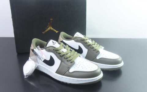 乔丹 Air Jordan 1 Low G AJ1 高尔夫球鞋 橄榄绿低帮休闲板鞋 纯原版本 货号：DD9315-121