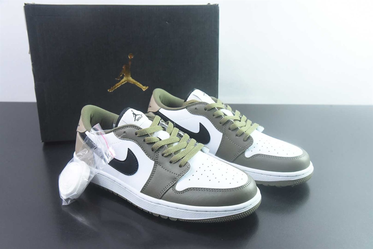 乔丹 Air Jordan 1 Low G AJ1 高尔夫球鞋 橄榄绿低帮休闲板鞋 纯原版本 货号:DD9315-121 主图