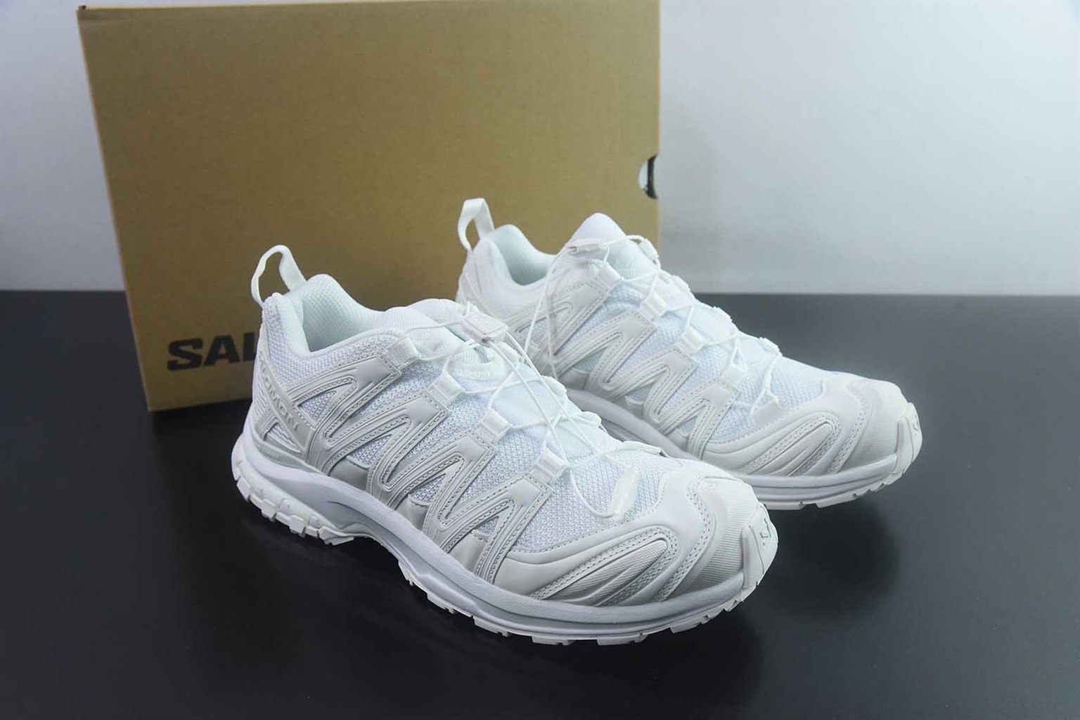 萨洛蒙 SALOMON XA PRO 3D 贴合舒适 GTX 防水 科技风 越野 白色跑鞋 454406 纯原版本 货号:QHDS61455748 主图