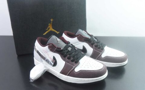 乔丹 Air Jordan 1 Low AJ1 白灰低帮休闲板鞋 纯原版本 货号：IZ5846-101