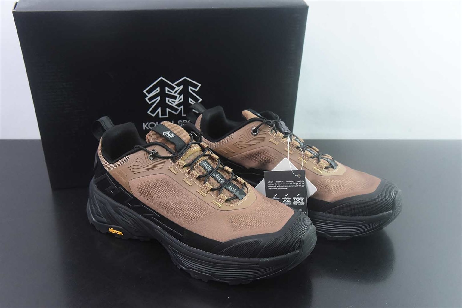 可隆 KOLON SPORT MOVE ALPHA lite 耐磨透气轻便 卡其低帮徒步鞋 纯原版本 货号:LUFH5AN038 主图