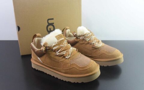UGG W Lowmel 低帮运动风羊毛鞋 栗色 纯原版本 货号：QAJJ75085437