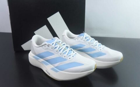 阿迪达斯 Adidas Adizero Evo SL 阿迪超轻透气缓震 白蓝跑鞋 纯原版本 货号：JQ4527 主图