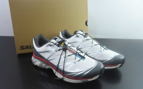 萨洛蒙 SALOMON XT-6 EXPANSE 白灰红跑步鞋 纯原版本 货号：478644
