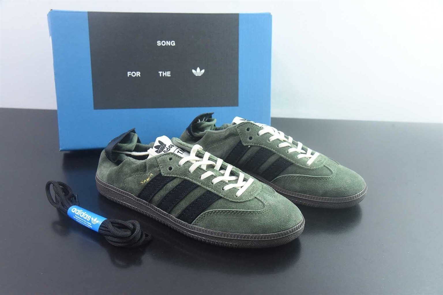 阿迪达斯 Adidas originals x Song For The Mute Samba 阿迪休闲 绿白德训鞋 纯原版本 货号：HP8257 主图