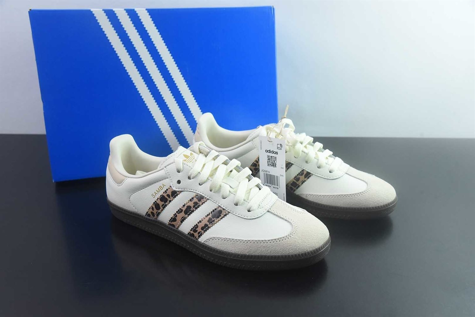 阿迪达斯 Adidas originals SAMBA OG Woody 柔软舒适 低帮 白棕 纯原版本 货号:JQ5874 主图