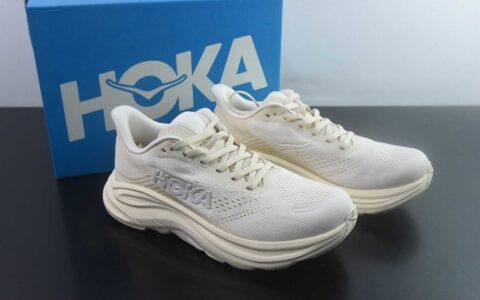 霍伽 HOKA ONE ONE M CLIFTON 11 邦迪九代舒适 低帮休闲 米白跑步鞋 纯原版本 货号：1176573 主图