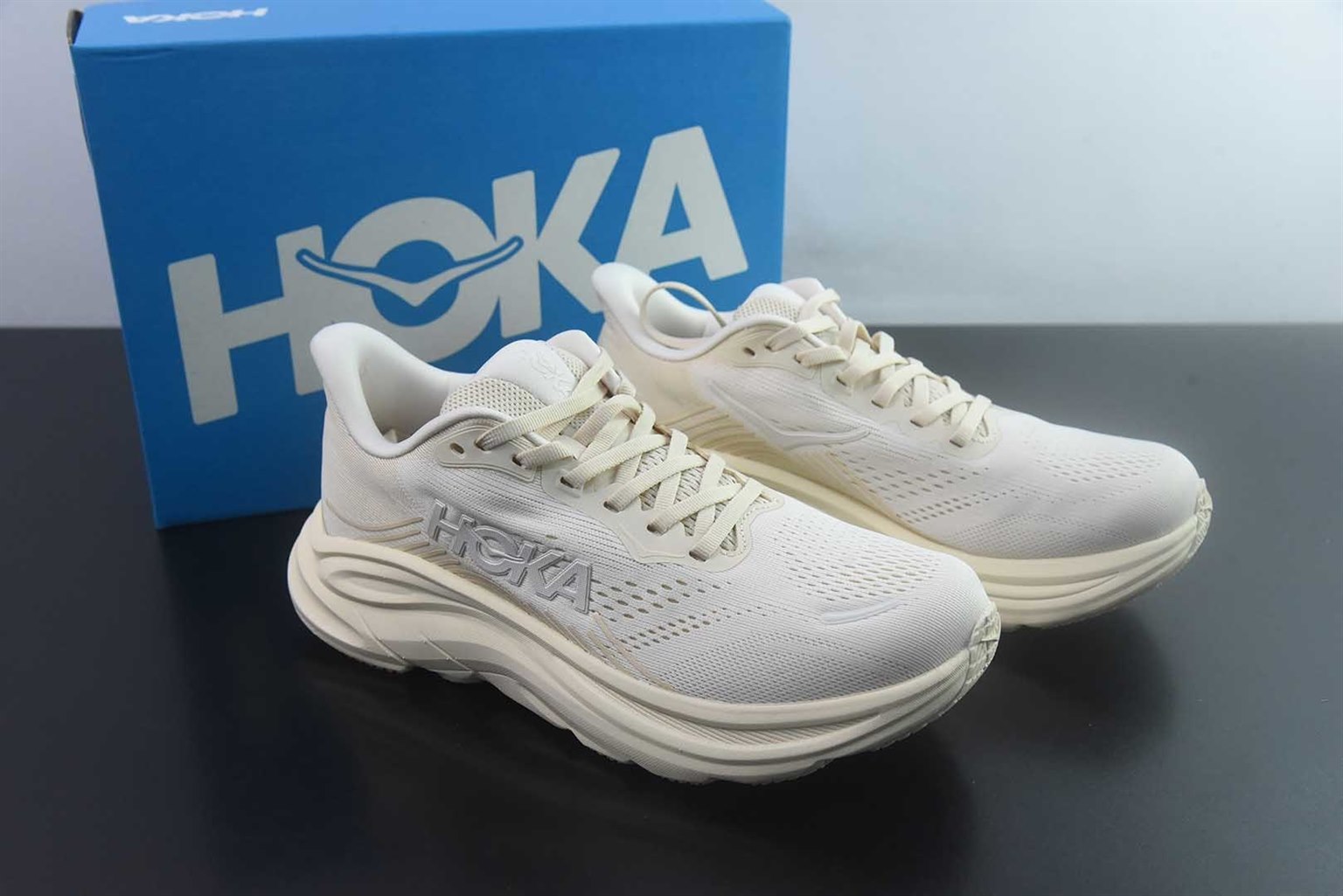 霍伽 HOKA ONE ONE M CLIFTON 11 邦迪九代舒适 低帮休闲 米白跑步鞋 纯原版本 货号:1176573 主图