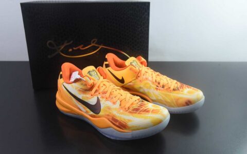 耐克 Nike 【灭世海外版】 Zoom Kobe Ⅷ System 科比 8 代复刻实战运动低帮 橙色文化篮球鞋 上海烟花 纯原版本 货号：IO6259-800