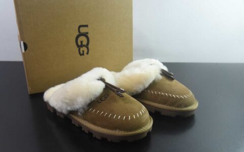 UGG Coquette 女子 棕色拖鞋 纯原版本 货号：EAJQ21684839 主图