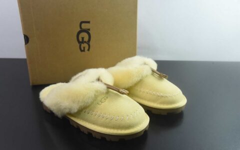 UGG Coquette 女子 黄色拖鞋 纯原版本 货号：EAJQ21684839 主图