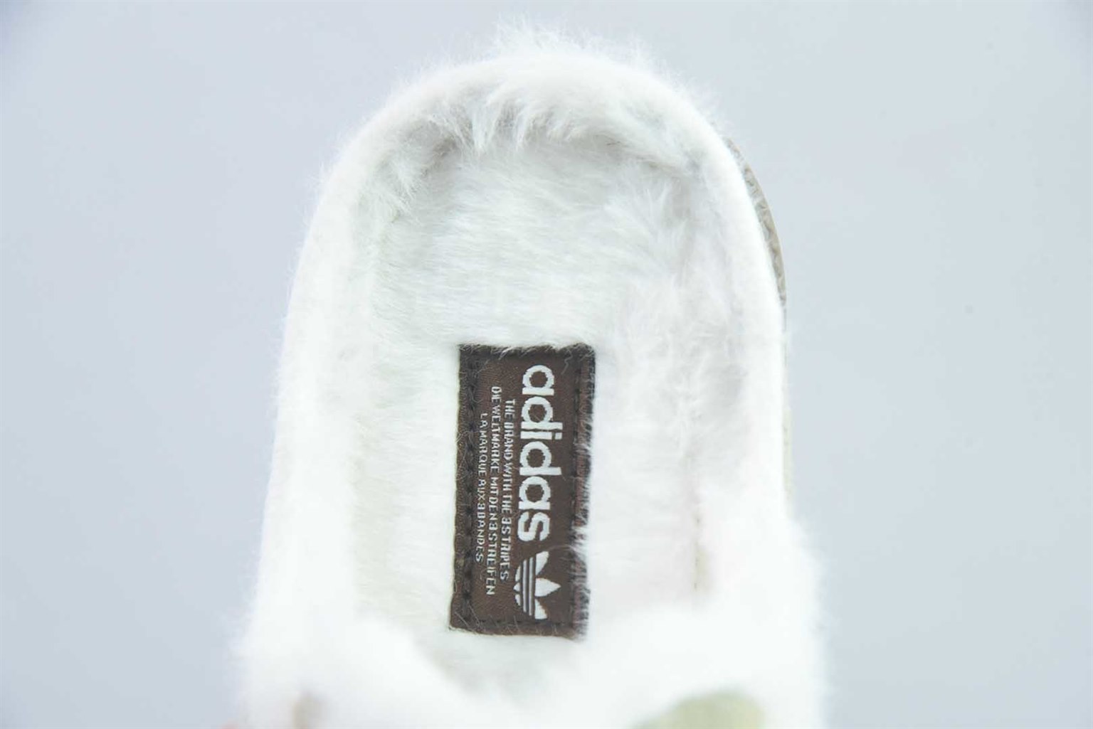 阿迪达斯 Adidas Samba OG Mule 阿迪三叶草休闲加绒一脚蹬半拖 卡其 纯原版本 货号:HP5055 实拍细节图