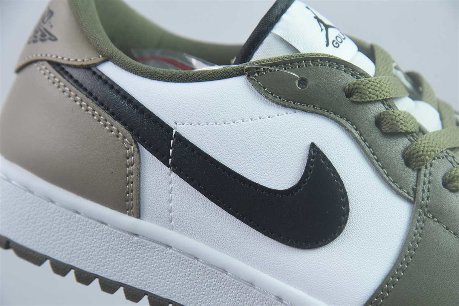 乔丹 Air Jordan 1 Low G AJ1 高尔夫球鞋 橄榄绿低帮休闲板鞋 纯原版本 货号:DD9315-121 实拍细节图