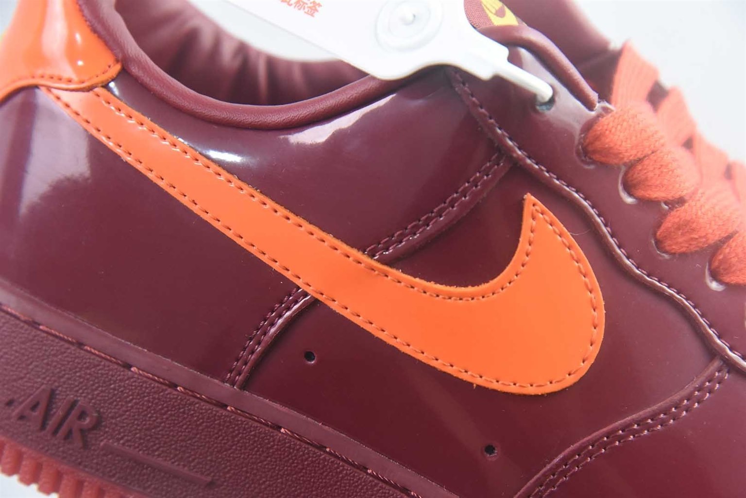 耐克 Nike Air Force 1 Patent Pack 红色 纯原版本 货号：IO4489-601 实拍细节图
