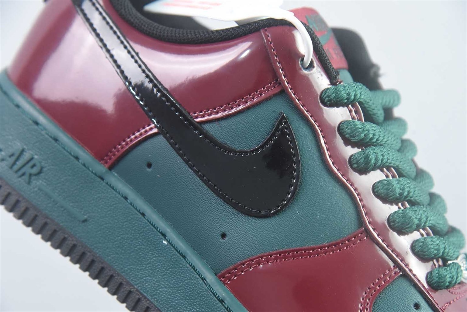 耐克 Nike Air Force 1 Low Patent 牛肉西兰花 红绿低帮板鞋 纯原版本 货号:IX4088-352 实拍细节图