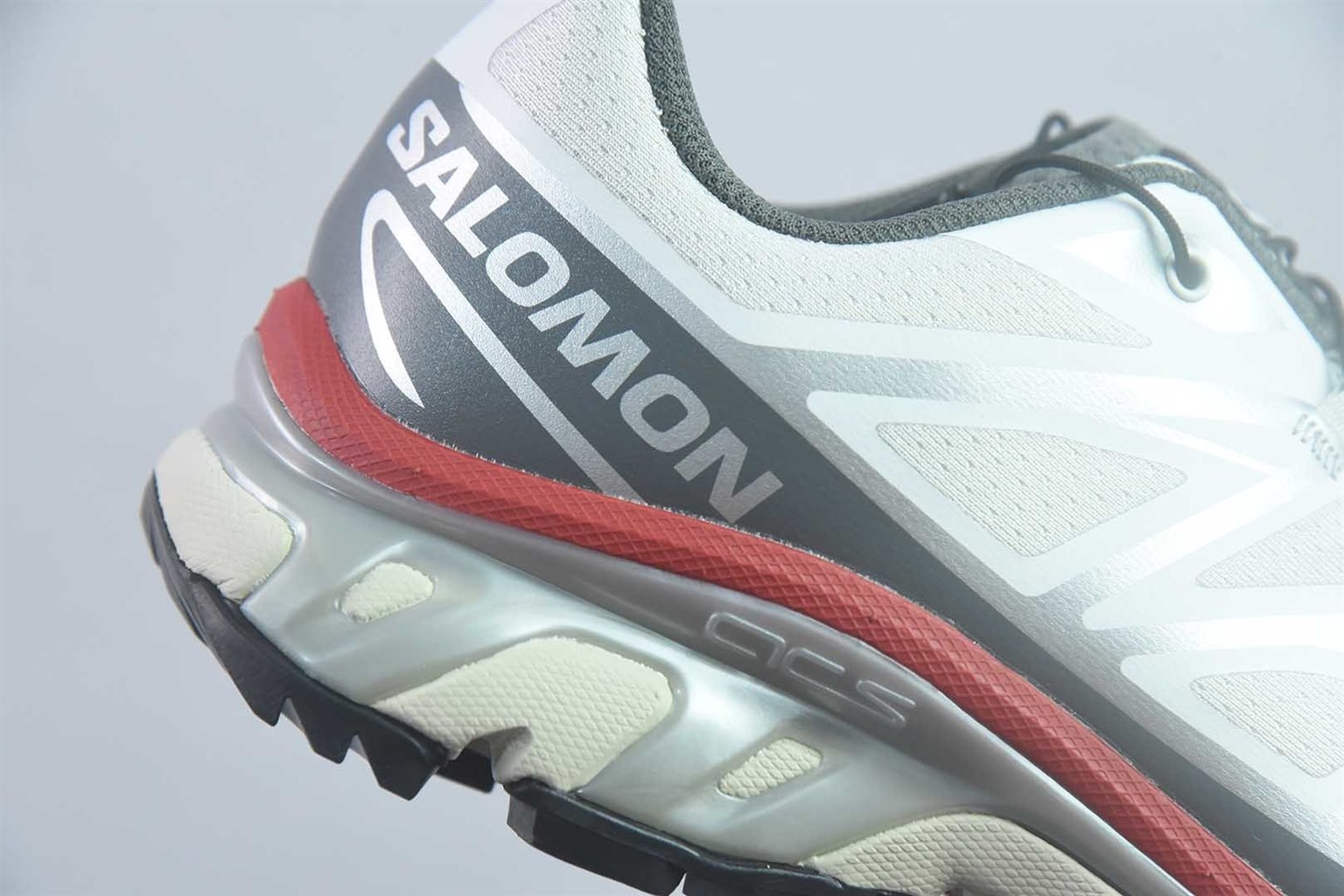 萨洛蒙 SALOMON XT-6 EXPANSE 白灰红跑步鞋 纯原版本 货号:478644 实拍细节图