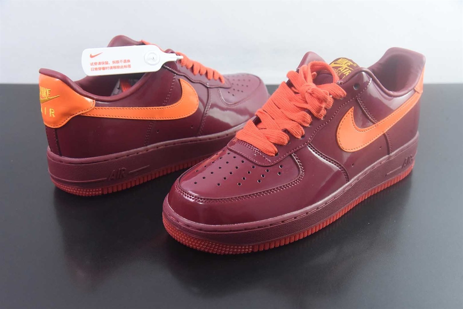 耐克 Nike Air Force 1 Patent Pack 红色 纯原版本 货号：IO4489-601 实拍细节图