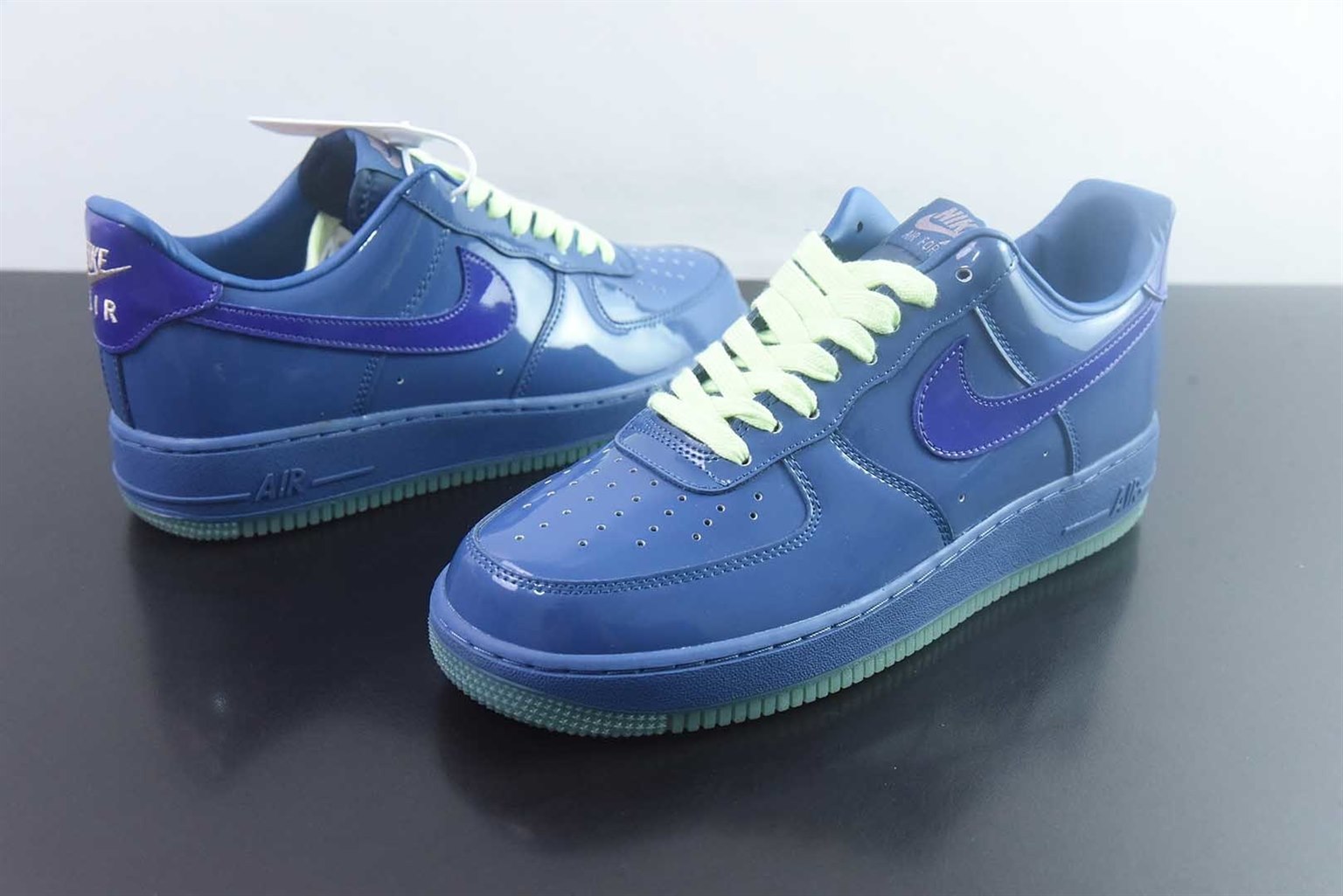 耐克 Nike Air Force 1 Patent Pack 蓝色 纯原版本 货号:IO4489-400 实拍细节图