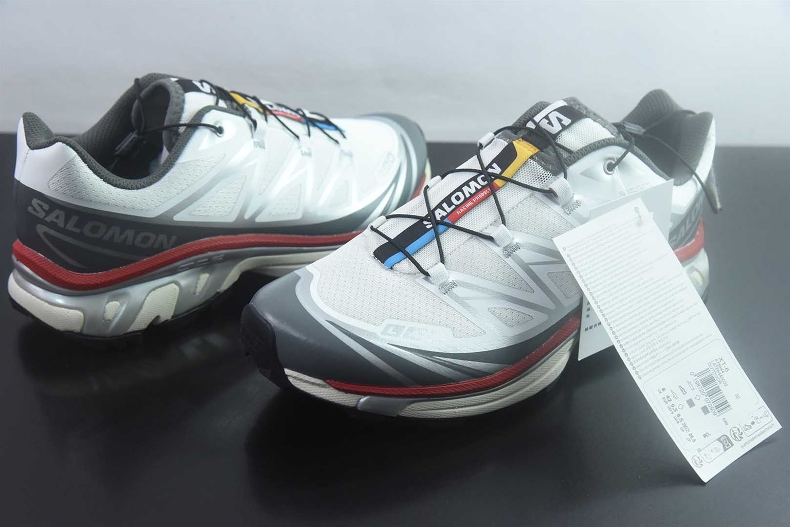 萨洛蒙 SALOMON XT-6 EXPANSE 白灰红跑步鞋 纯原版本 货号:478644 实拍细节图
