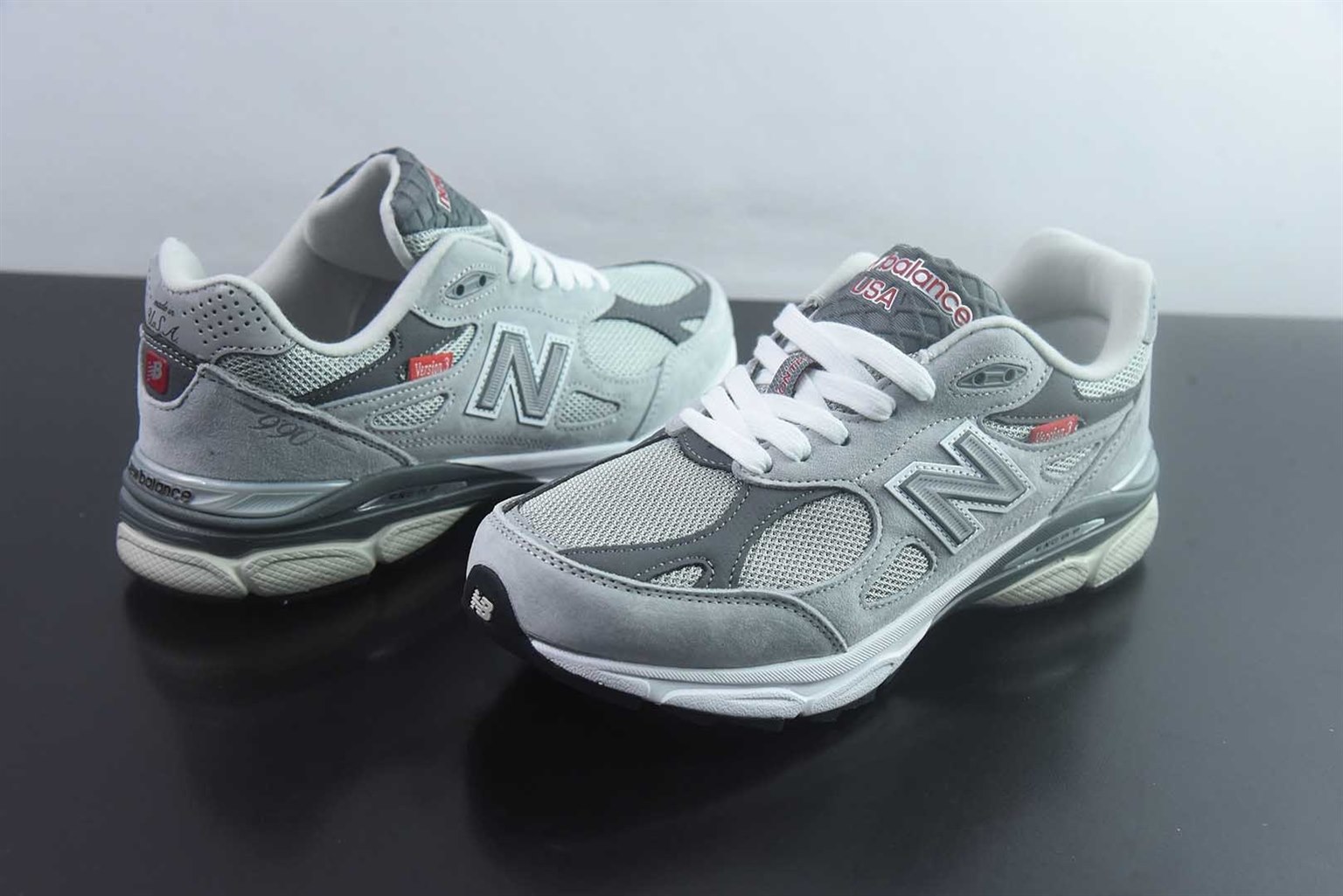 新百伦 New Balance 990v3 Made in USA 复古 灰色跑鞋 纯原版本 货号:M990VS3 实拍细节图